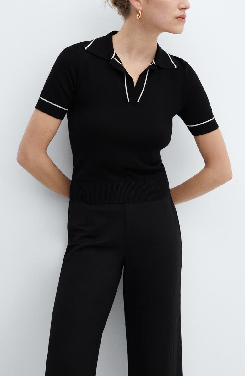 MANGO Crop Wide Leg Pants, Alternate, color,