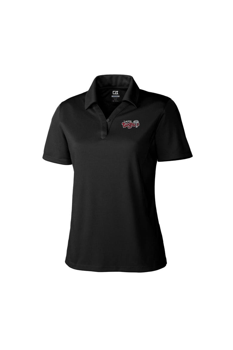 Women's Cutter & Buck  Black Lansing Lugnuts CB DryTec Genre Textured Solid Polo, Alternate, color, Black