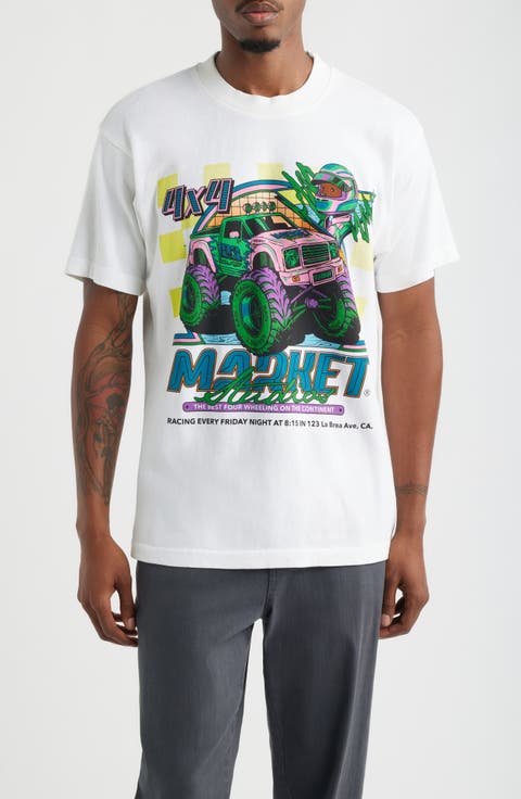 Monster Truck Rally Graphic Cotton T-Shirt