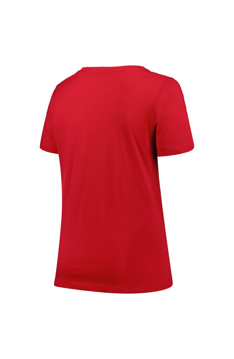 FANATICS Women's Fanatics Branded  Crimson Oklahoma Sooners Plus Size Sideline Route V-Neck T-Shirt, Alternate, color, 