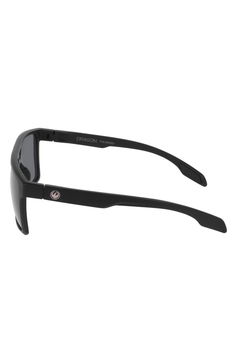 DRAGON 57mm Navigator Sunglasses, Alternate, color, Matte Black/ Smoke