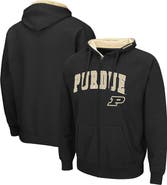 COLOSSEUM Men's Colosseum Black Purdue Boilermakers Arch & Logo 3.0 Full-Zip Hoodie