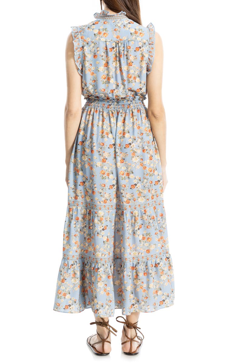 MAX STUDIO Floral Maxi Dress, Alternate, color, Blue Climbing Floral Bunch