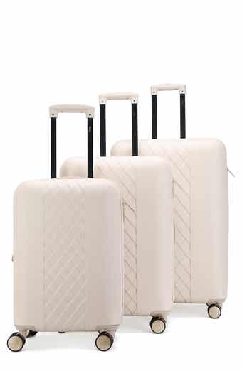 Badgley Mischka Collection Three-Piece Diamond Hardside Spinner Luggage Set