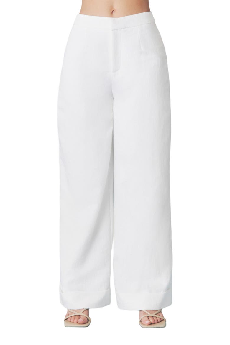 Verity Tailored Textured Pants, Alternate, color, White