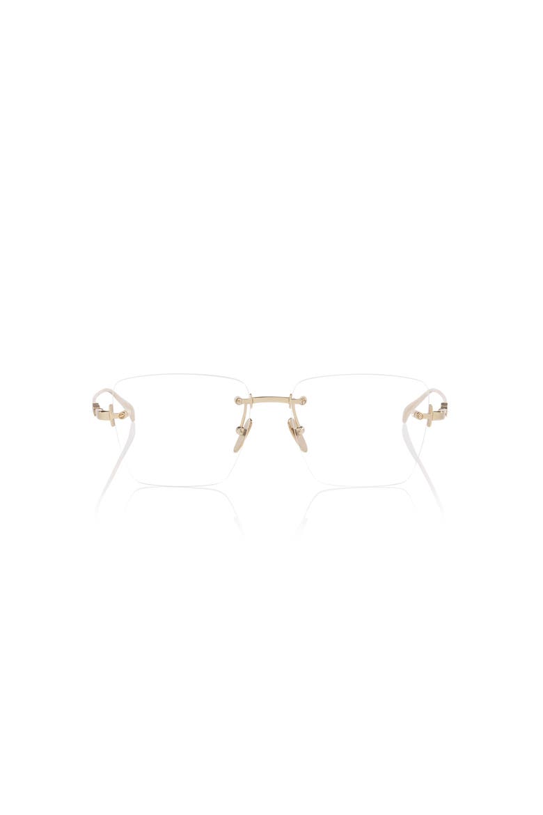 54mm Rectangle optical glasses, Alternate, color, Gold