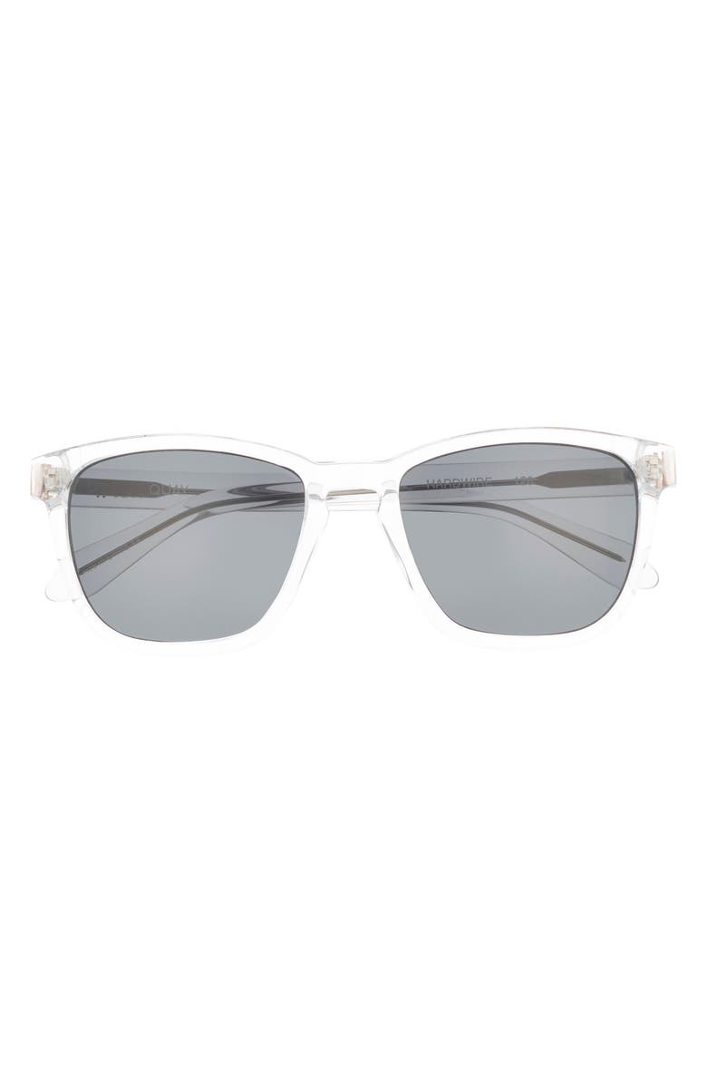 QUAY 55mm Hardwire Square Sunglasses, Main, color, Clear/ Smoke