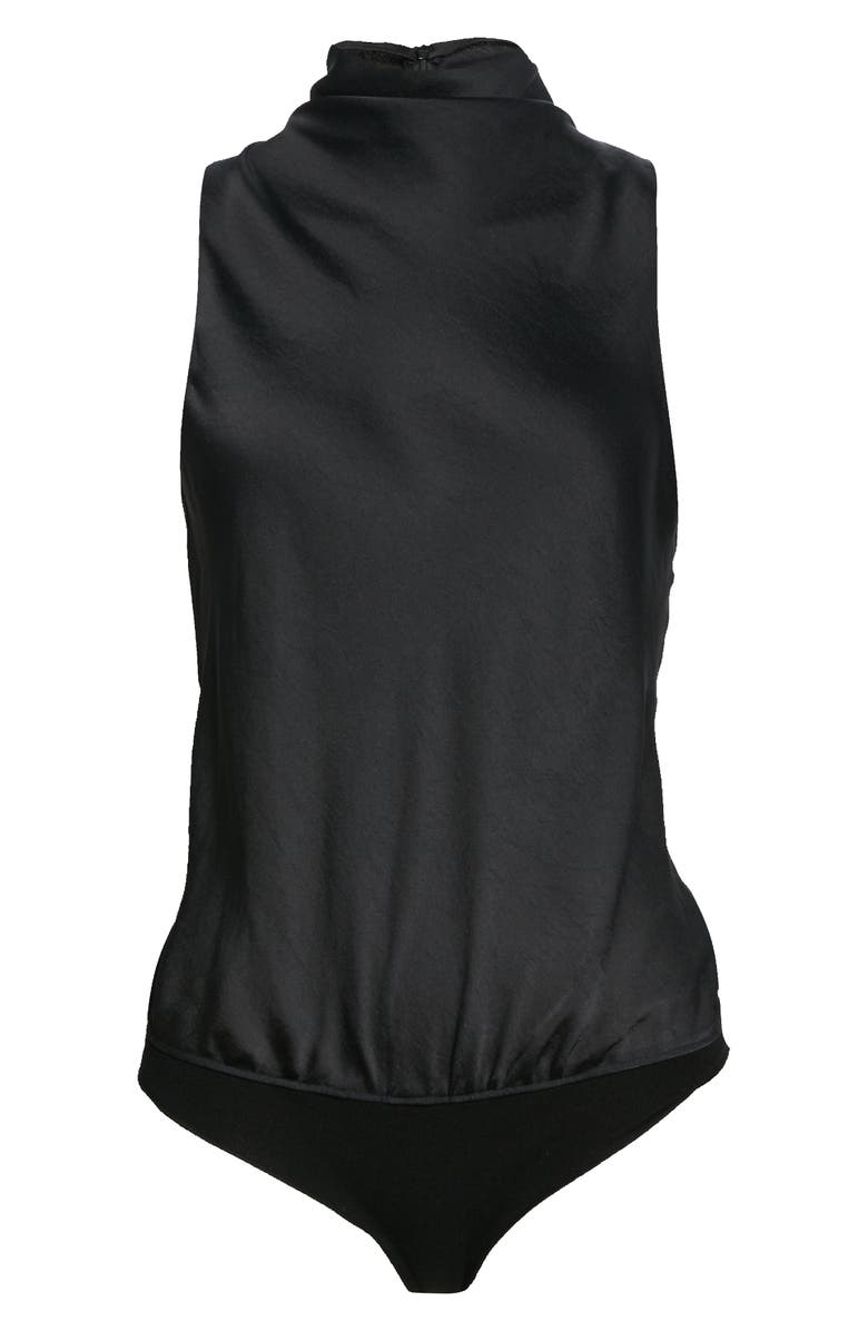 Vince Draped Turtleneck Sleeveless Bodysuit, Alternate, color, 