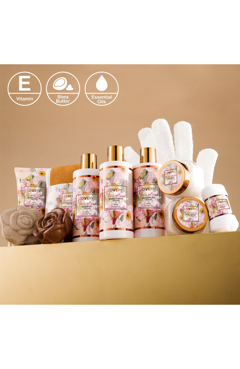 Lovery Vanilla Coconut Home Spa Gift Basket, Alternate, color, NO COLOR