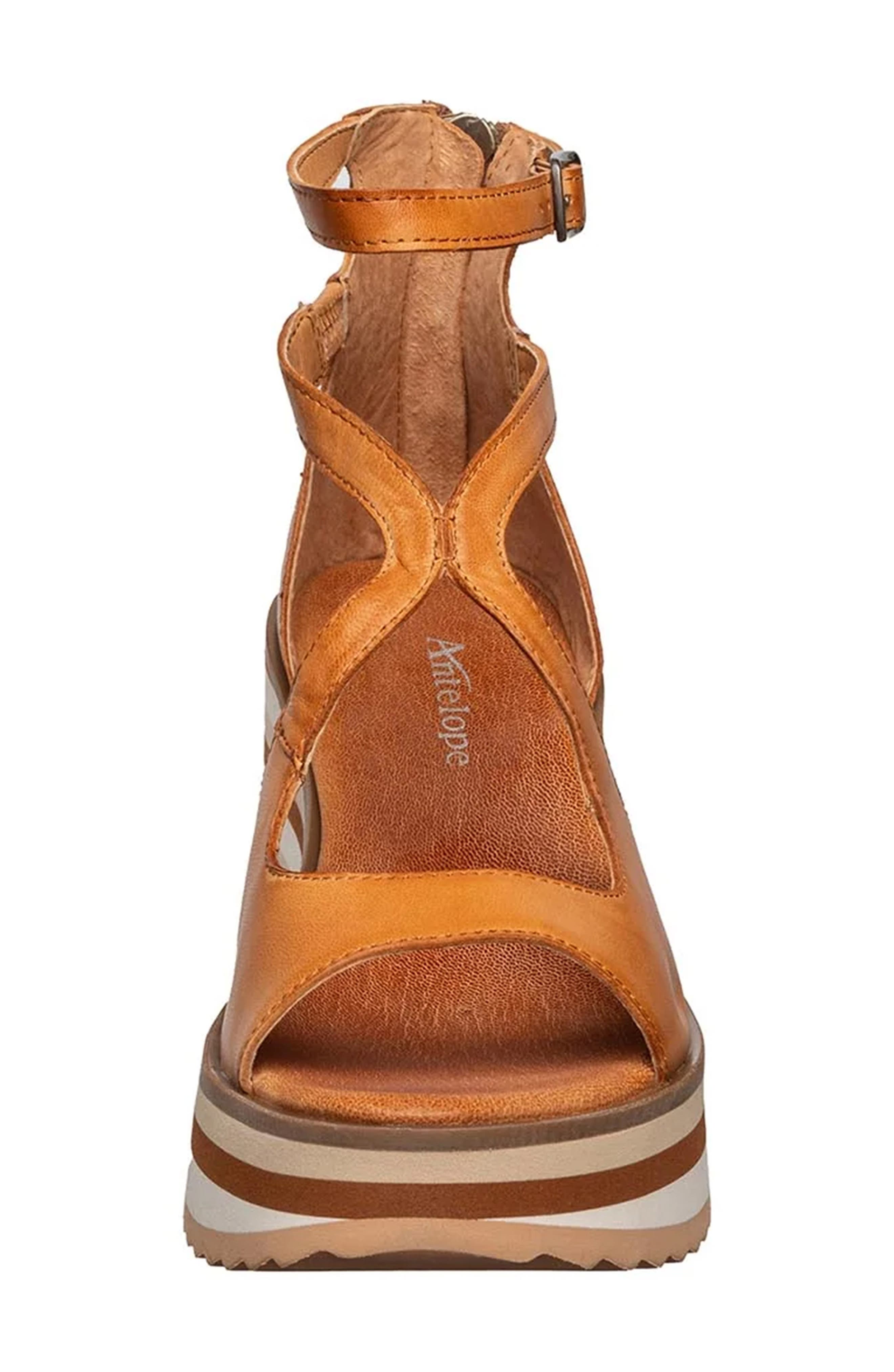 ANTELOPE Pascale Platform Wedge Sandal, Alternate, color, Tan