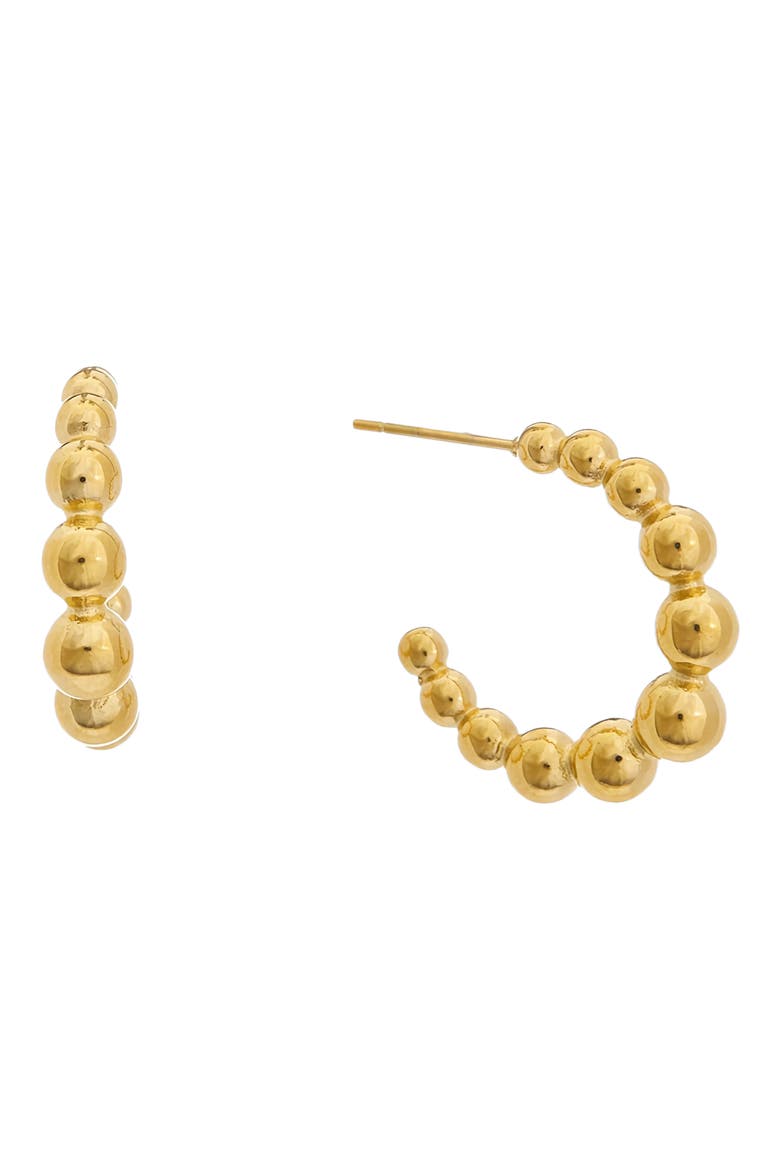 Graduated Bubble Hoop Earrings, Main, color, YELLOW