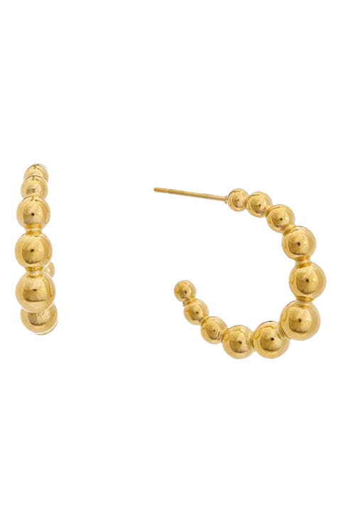 Graduated Bubble Hoop Earrings