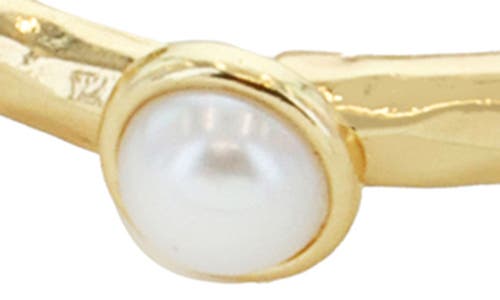 Panacea Faux Pearl Stretch Bangle Bracelet In White