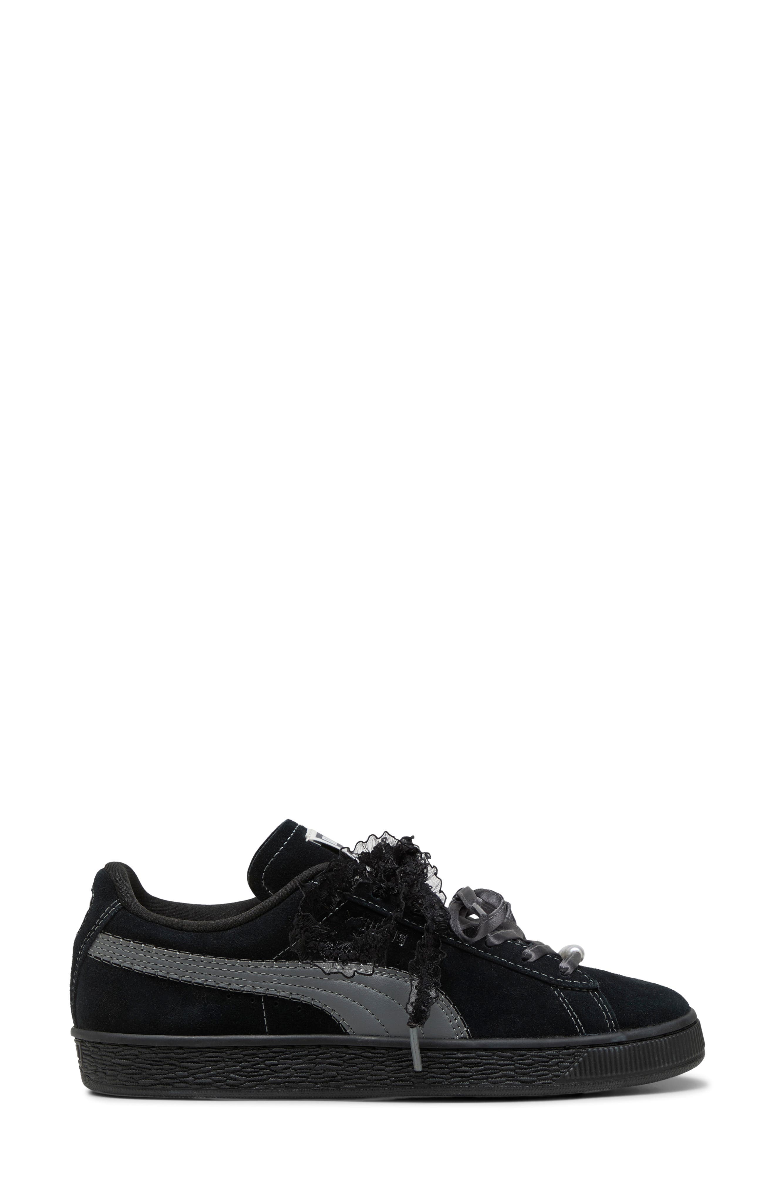 Suede Bloom Sneaker, Alternate, color, PUMA BLACK/ SLATE SKY