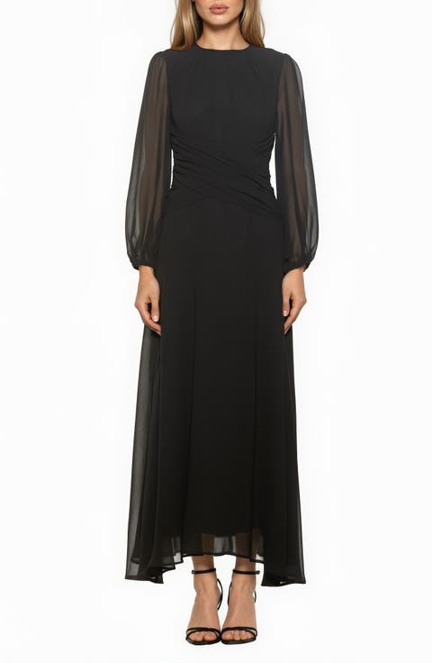 Sorrel Long Sleeve Chiffon Maxi Dress
