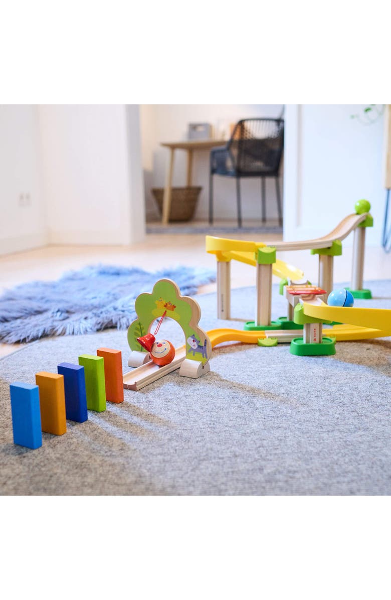 HABA Marble Run Building Set - Kullerbu Sim-Sala-Kling with Musical Effects and Domino Blocks, Ball Run Track Toy for Toddlers 2 and Up, Alternate, color, Multi