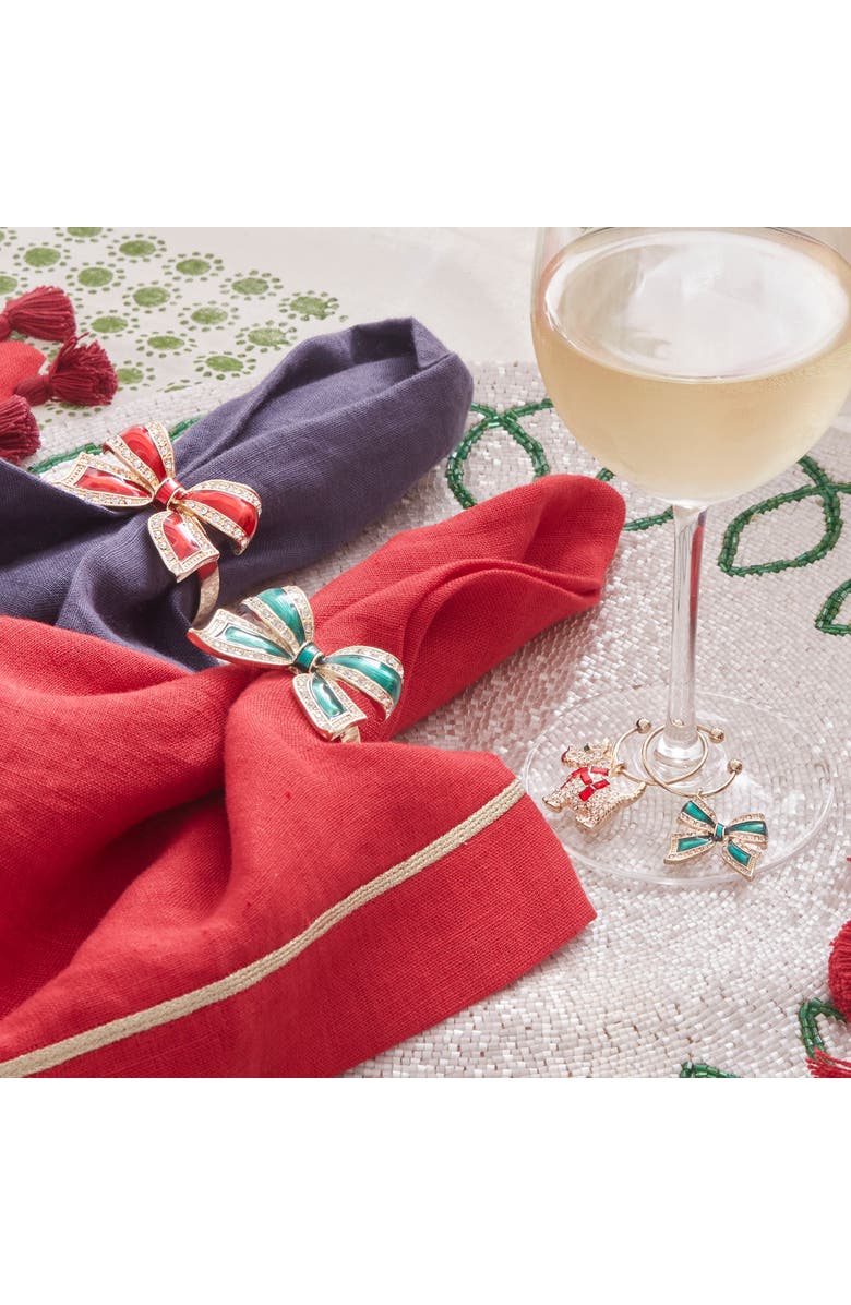 Joanna Buchanan Enamel skinny napkin rings, set of four, Alternate, color, 