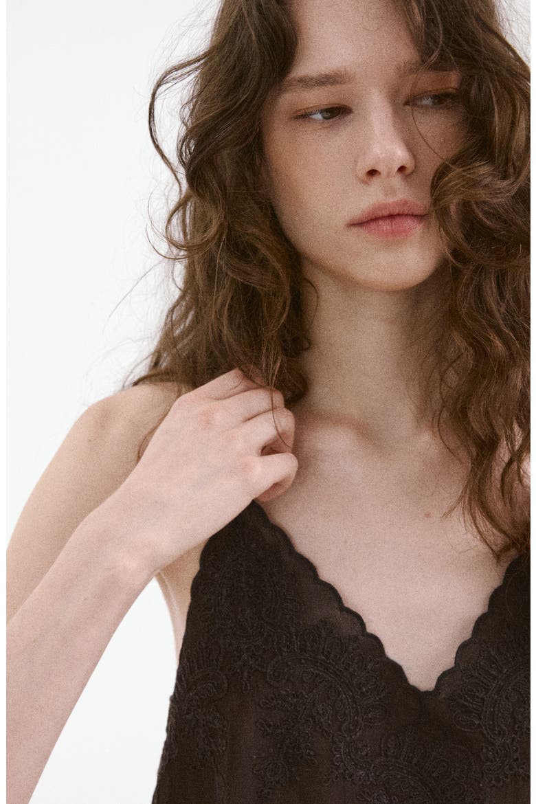 Lace Camisole, Alternate, color, BROWN
