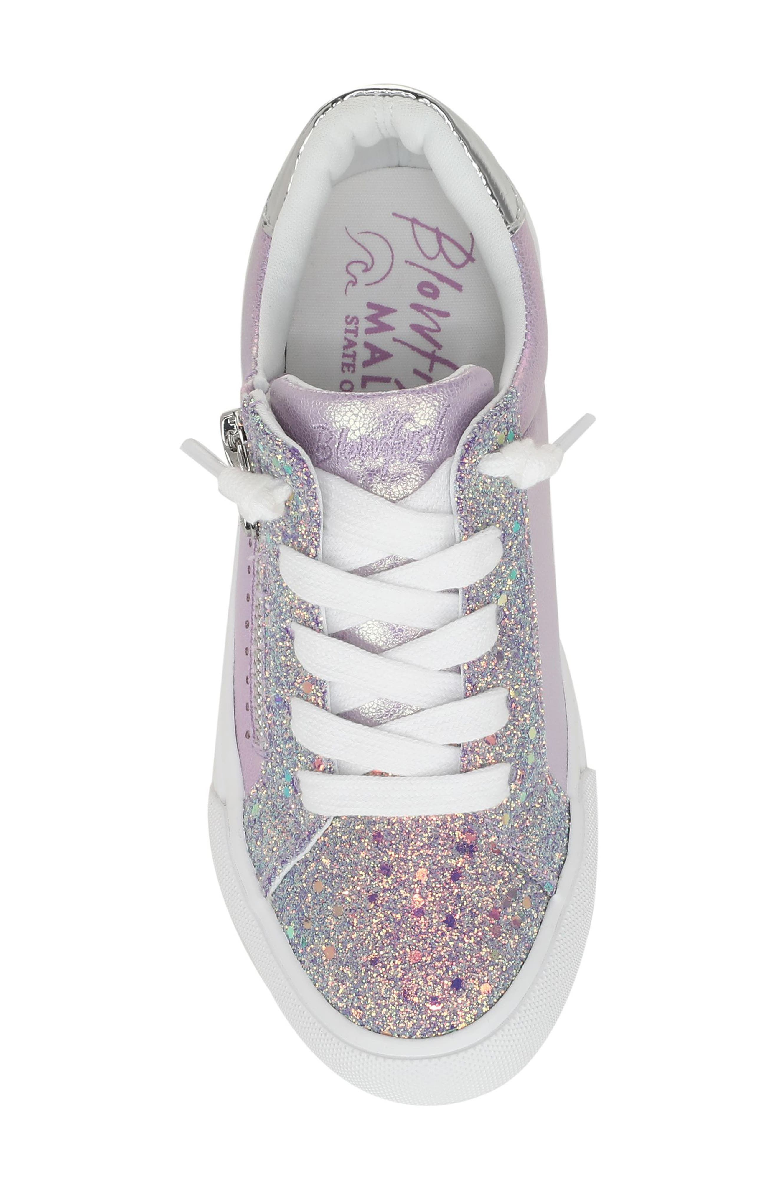 Kids' Perfect Glitter Sneaker, Alternate, color, PURPLE MULTI GLITTER