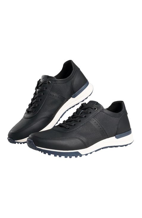 Full Grain Leather Shoes for Men Business Casual Sneakers