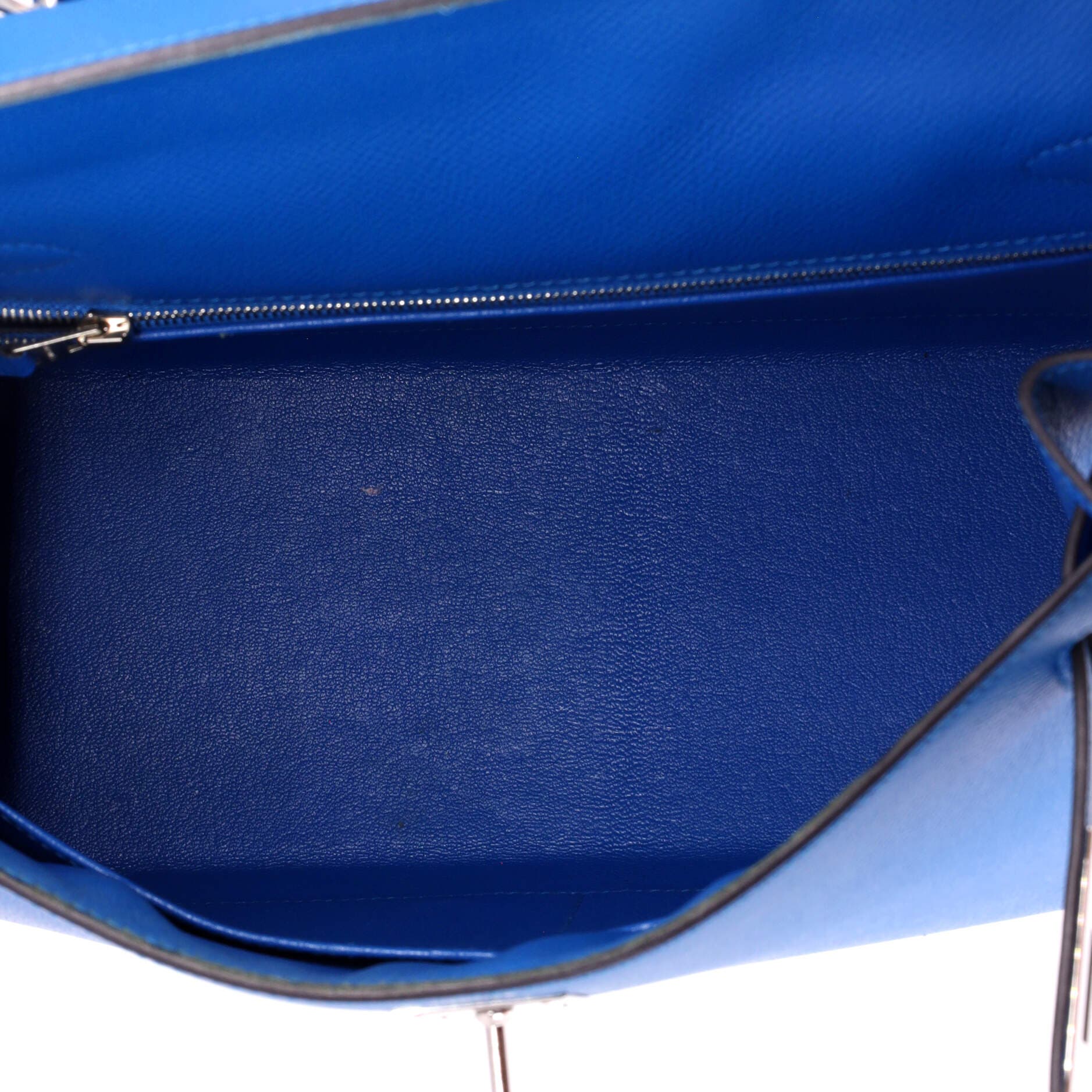 Kelly Handbag Blue Epsom with Palladium Hardware 28, Alternate, color, Blue