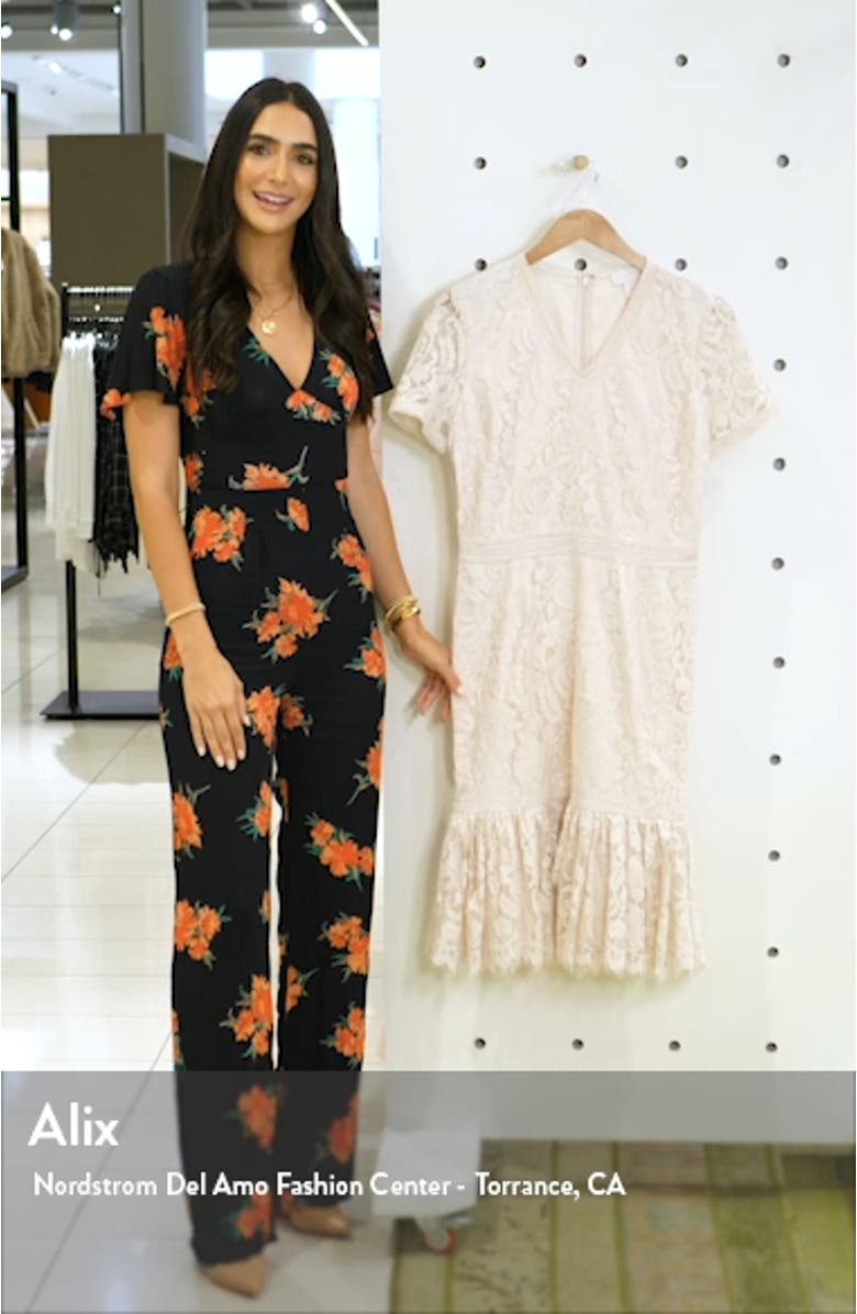 Lace Ruffle Hem Dress, sales video thumbnail