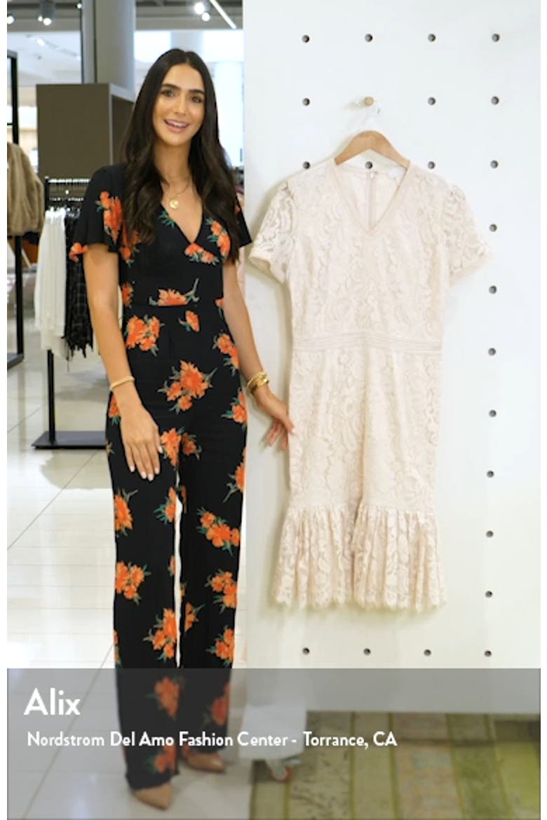 Lace Ruffle Hem Dress video