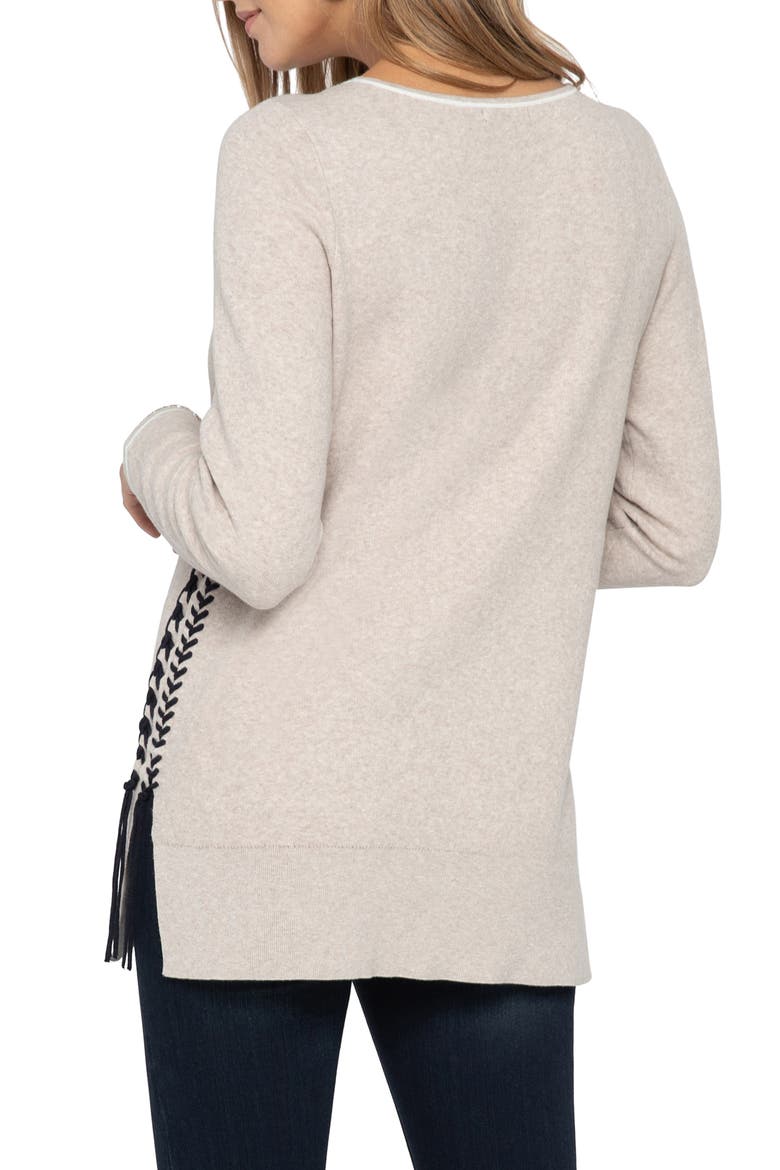 On My Side Cotton Blend Sweater, Alternate, color, WALNUT CREAM