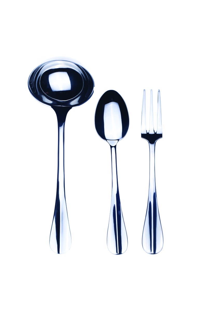Mepra Roma Serving Set - 3 Pieces, Main, color, Silver