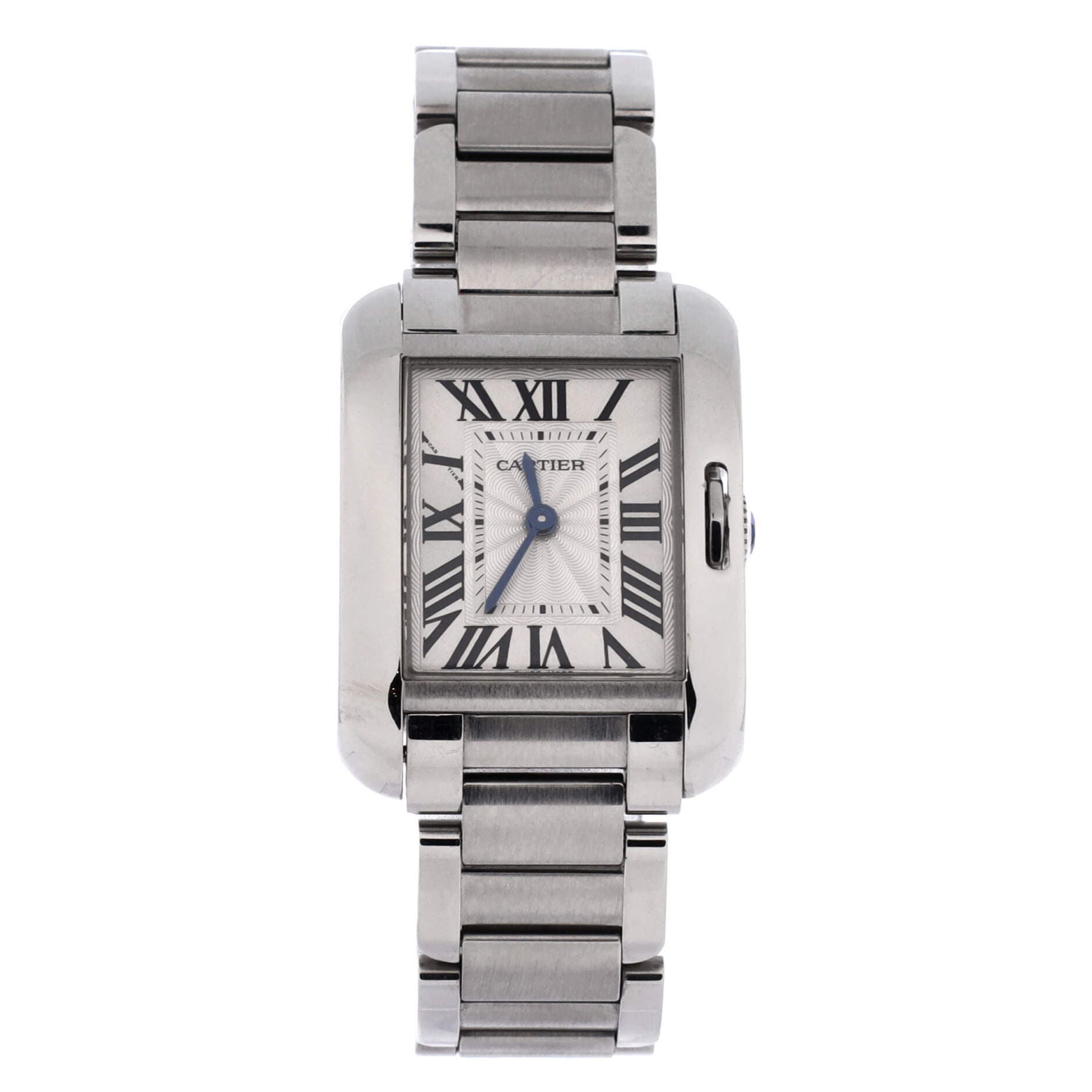 Tank Anglaise Quartz Watch Stainless Steel 23, Main, color, Metallic Silver