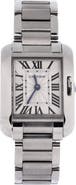 Pre-Owned Cartier Tank Anglaise Quartz Watch Stainless Steel 23