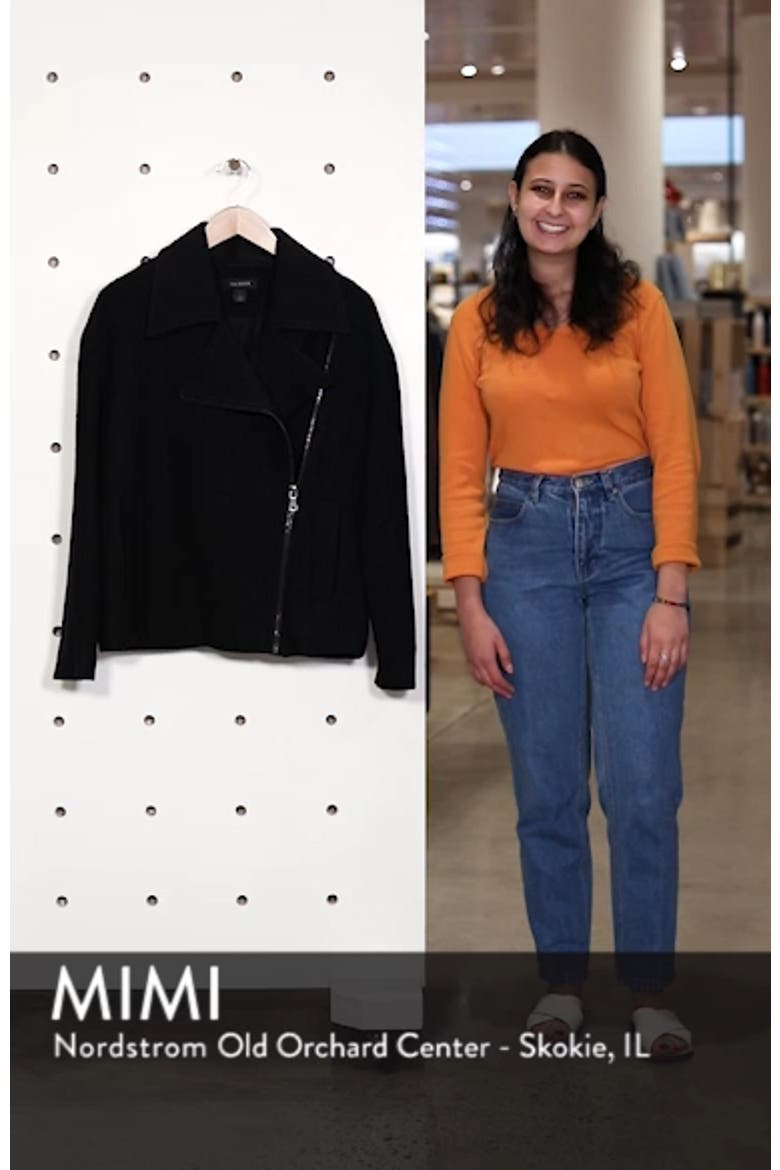 Boiled Wool Blend Moto Jacket video