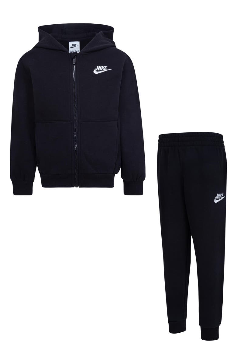 Nike Kids' Club Zip Hoodie & Joggers Set, Main, color, Black