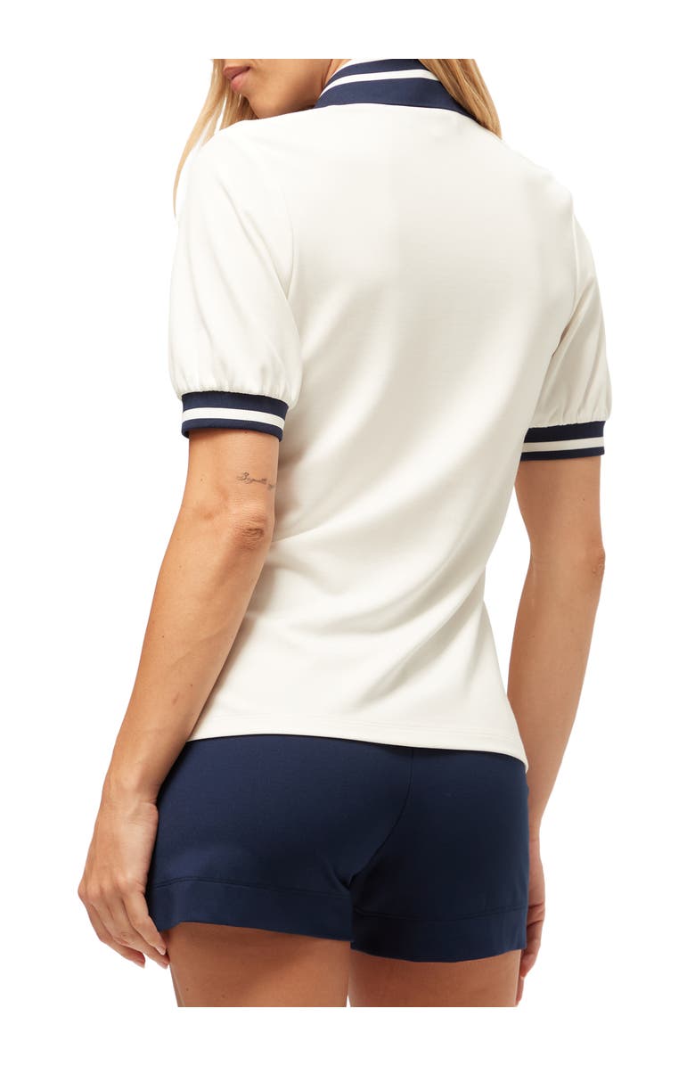 Trina Turk Set Point Ponte Polo Top, Alternate, color, 