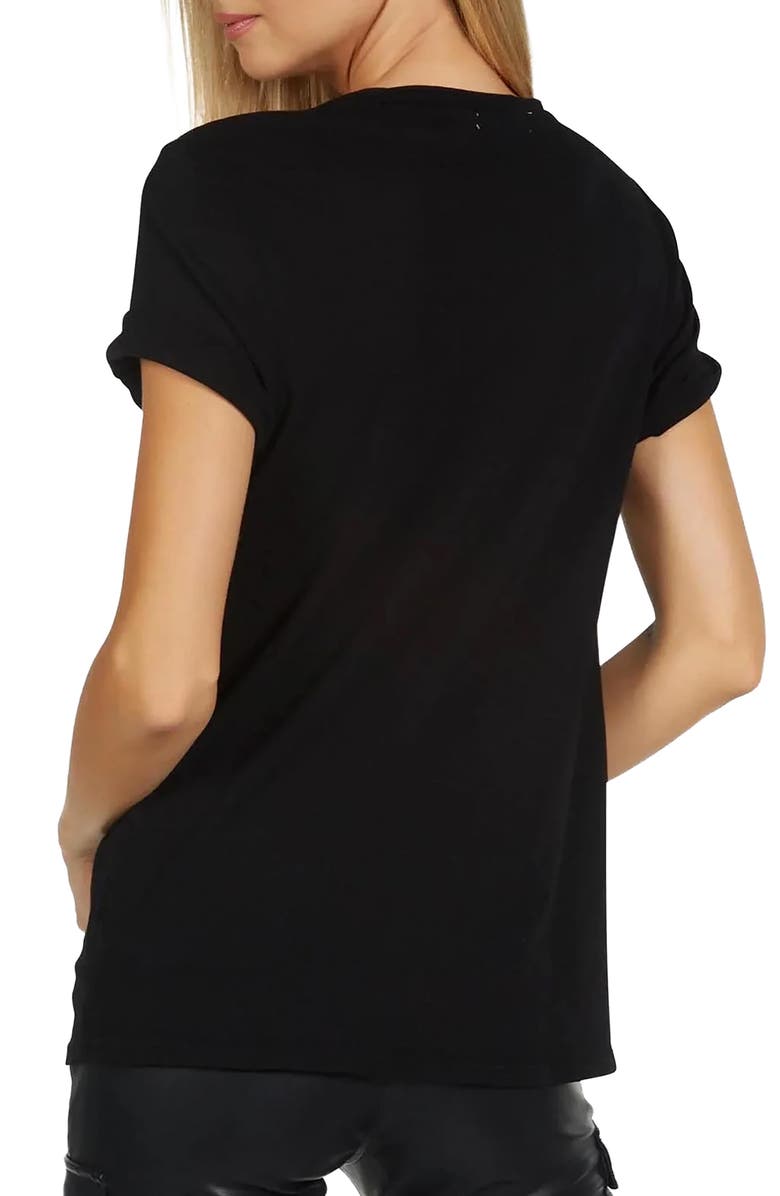 Lauren Moshi Myra X Cracked Star Top, Alternate, color, Black