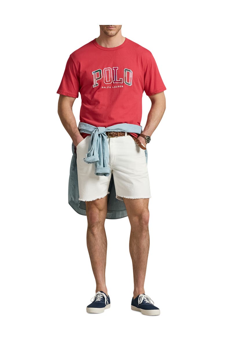 Polo Ralph Lauren Big & Tall India Plaid-Logo Jersey T-Shirt, Alternate, color, Starboard Red