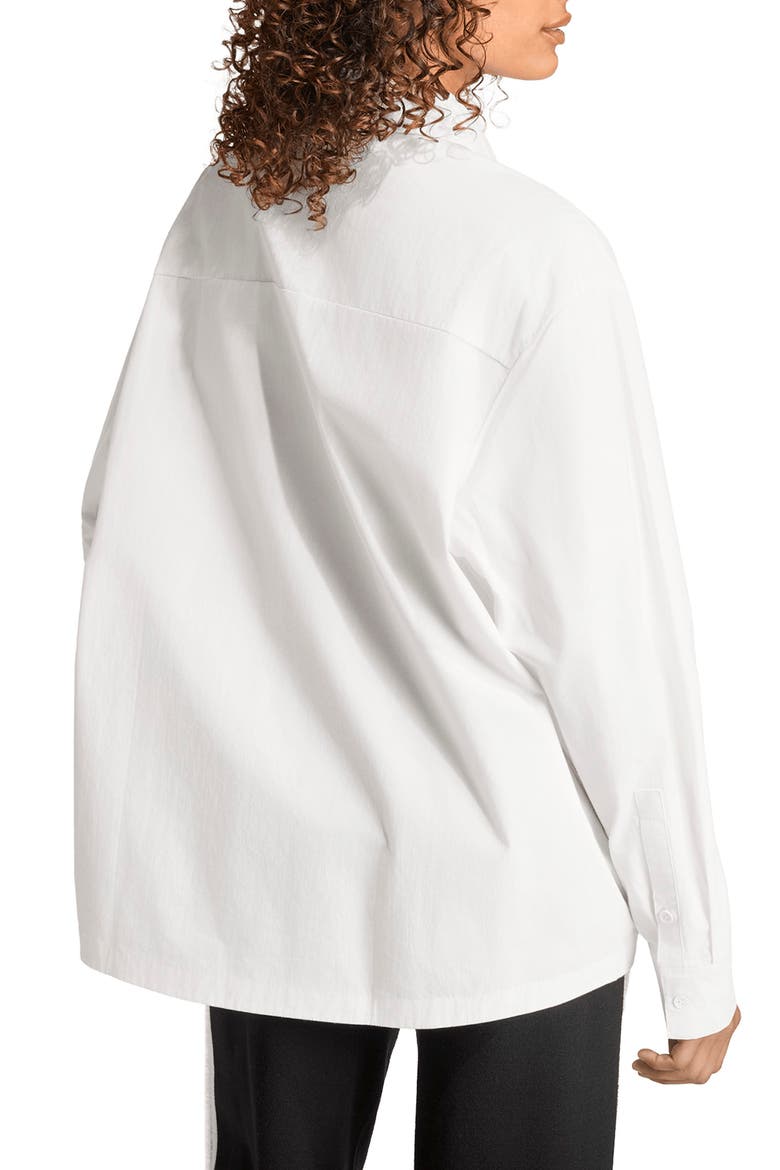 Cotton Button-Up Shirt, Alternate, color, CLOUD WHITE/ CLOUD WHITE