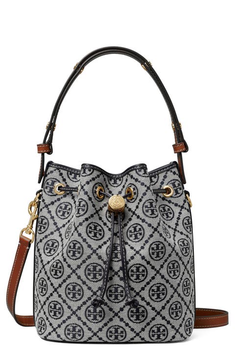 T Monogram Jacquard Bucket Bag