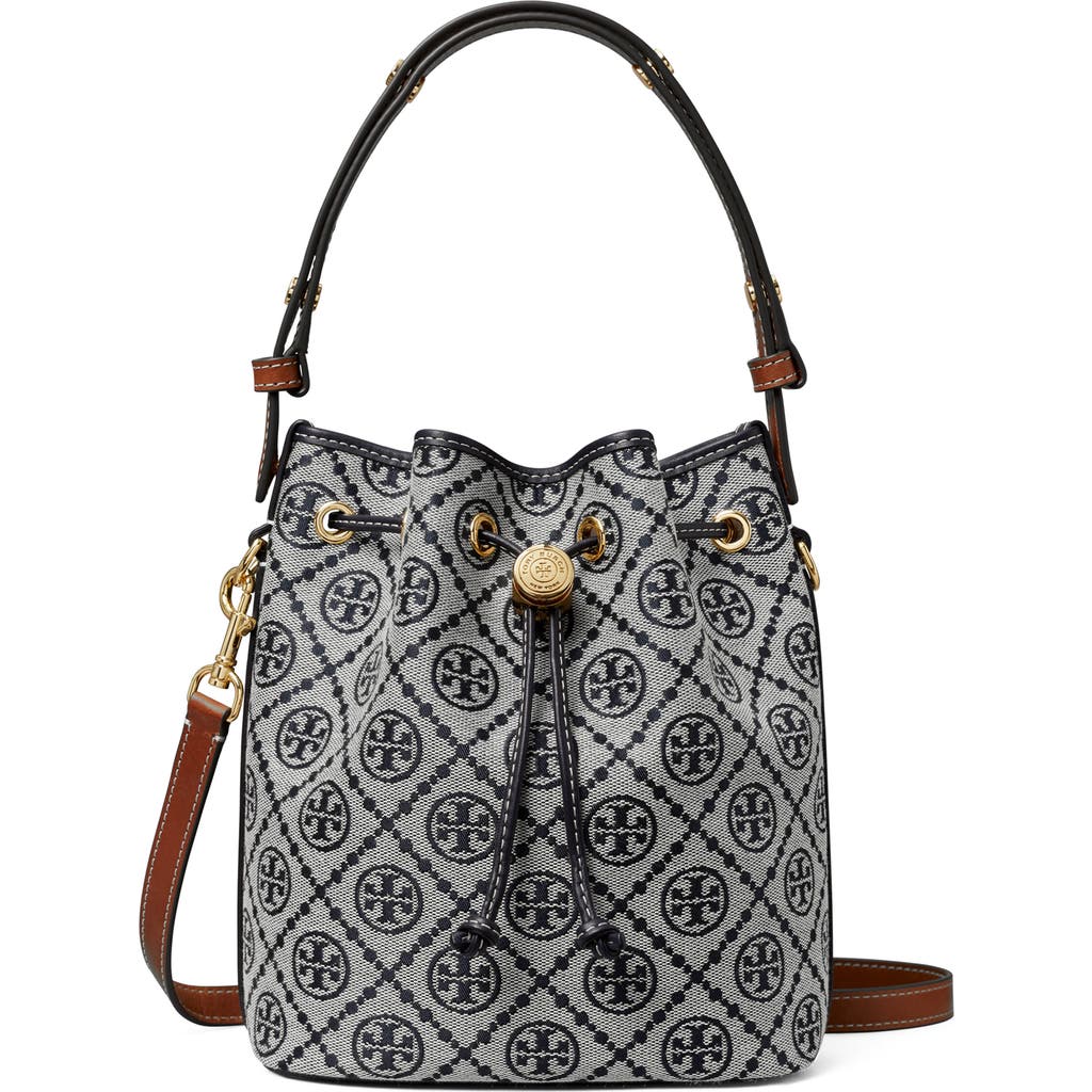 TORY BURCH TORY BURCH T MONOGRAM JACQUARD BUCKET BAG