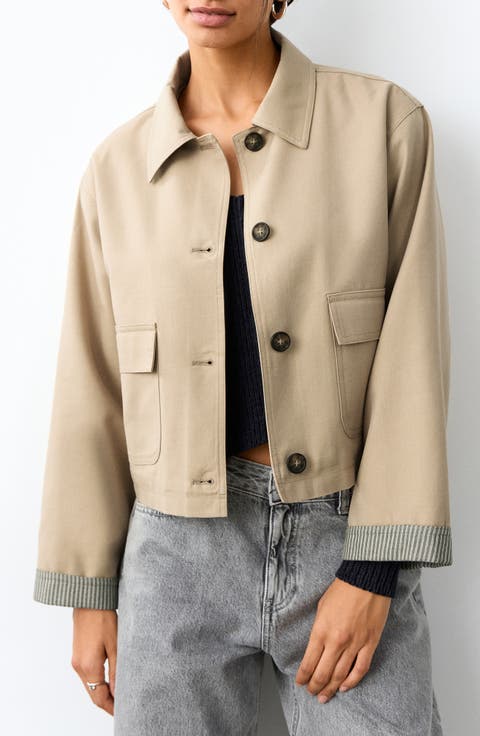 Classic Crop Trench Jacket