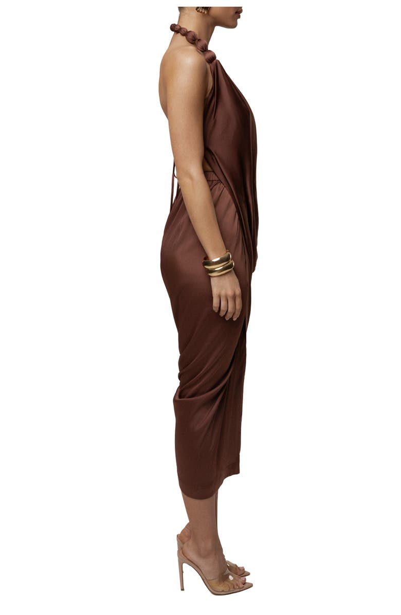 JLUXLABEL Dolce Drape Dress, Alternate, color, Brown