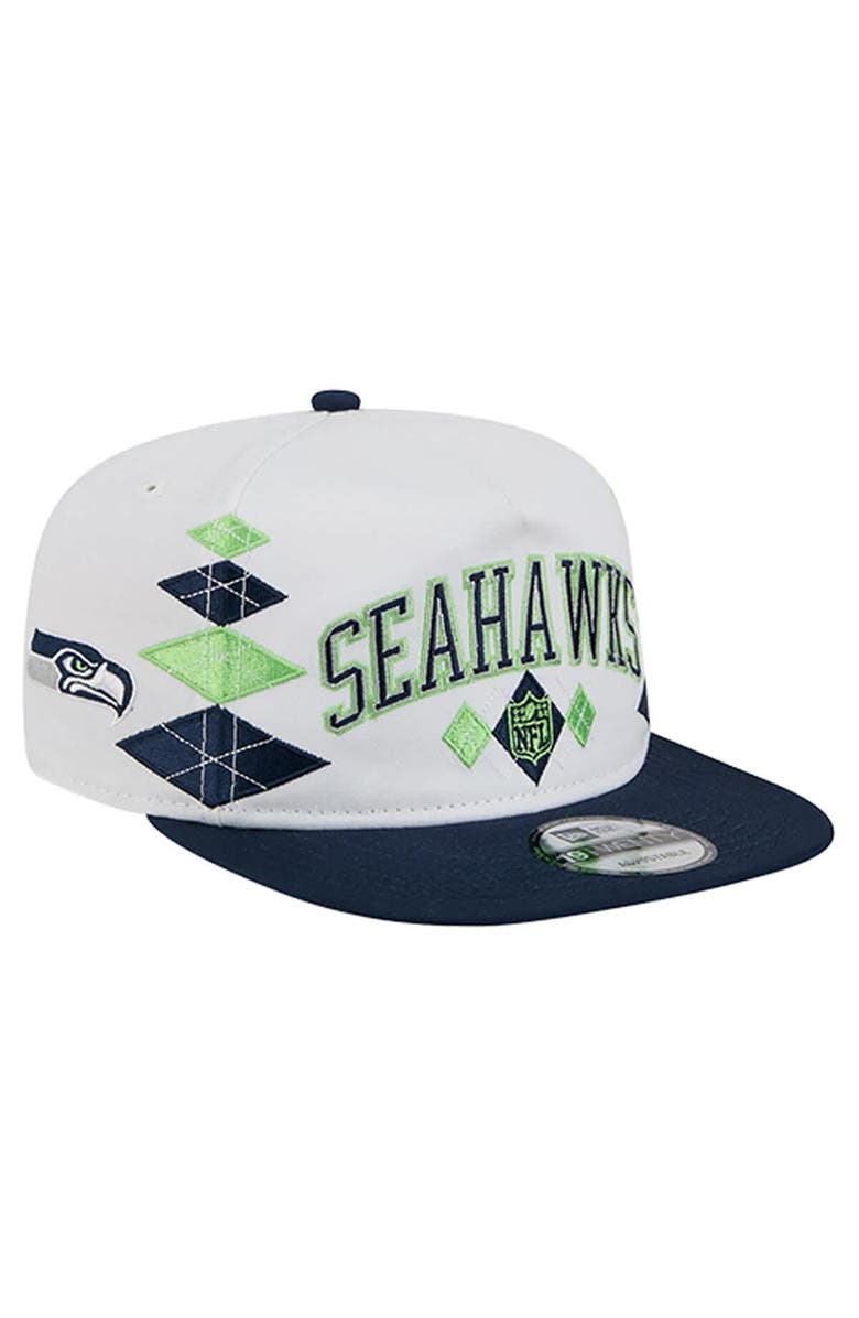 New Era Men's New Era White Seattle Seahawks Argyle 19TWENTY Adjustable Hat, Main, color, White