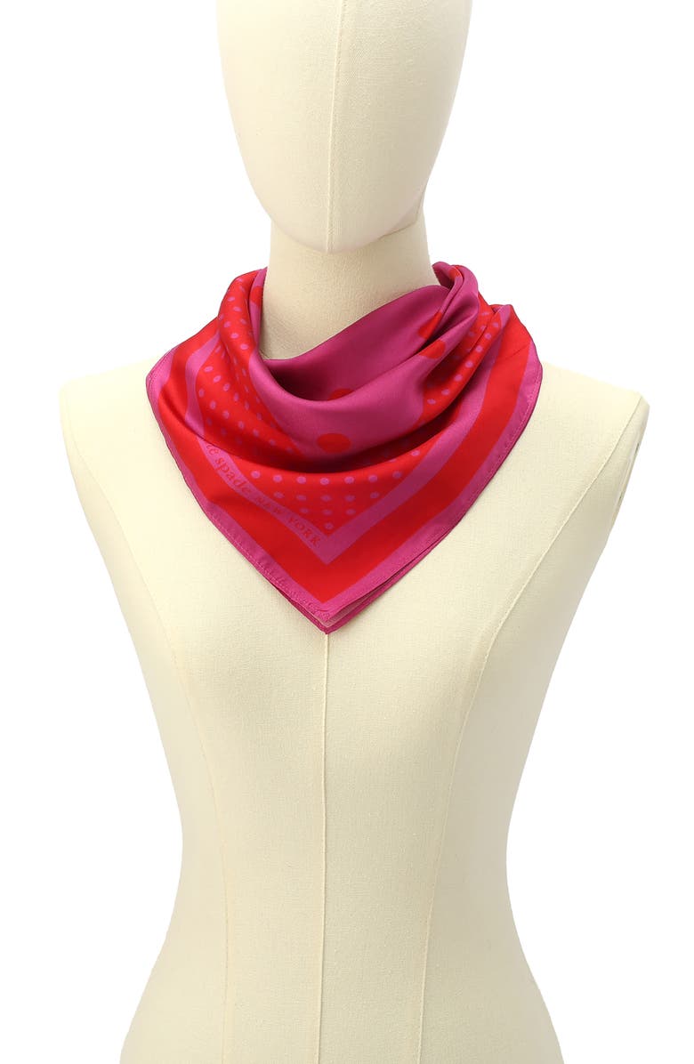 Kate Spade New York lady dot silk bandana, Alternate, color,