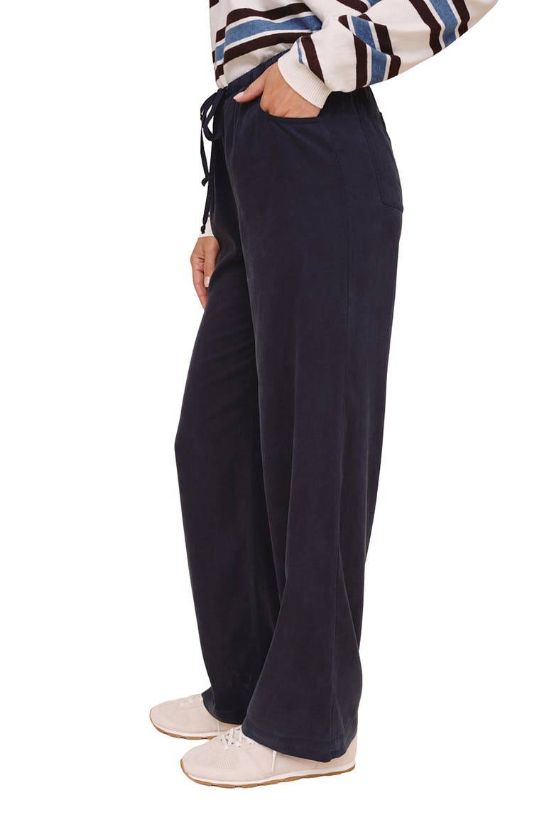 Drawstring Wide Leg Jeans, Alternate, color, ENDLESS SEA