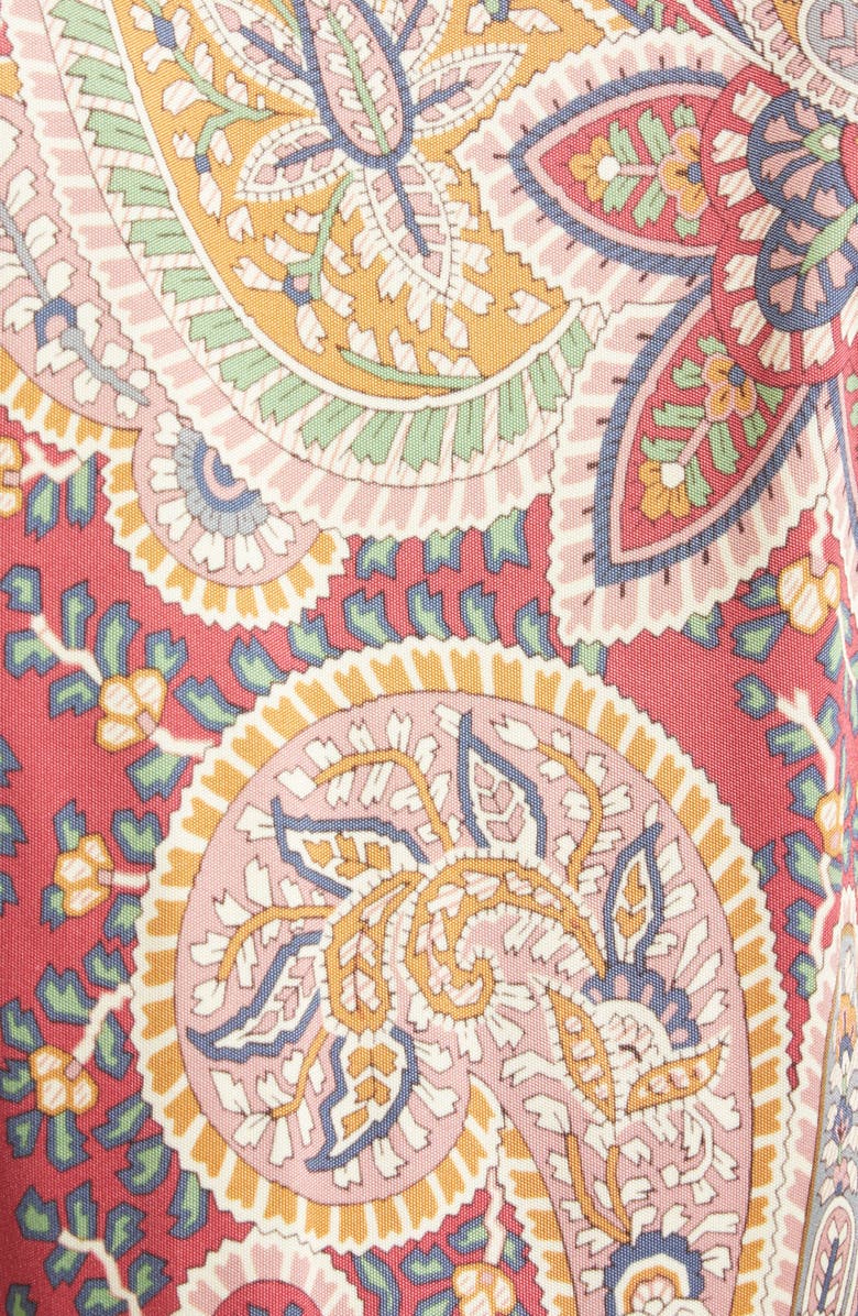 Etro Paisley Print Long Sleeve Faux Wrap Jersey Dress, Alternate, color, Stampa F.do Bordeaux