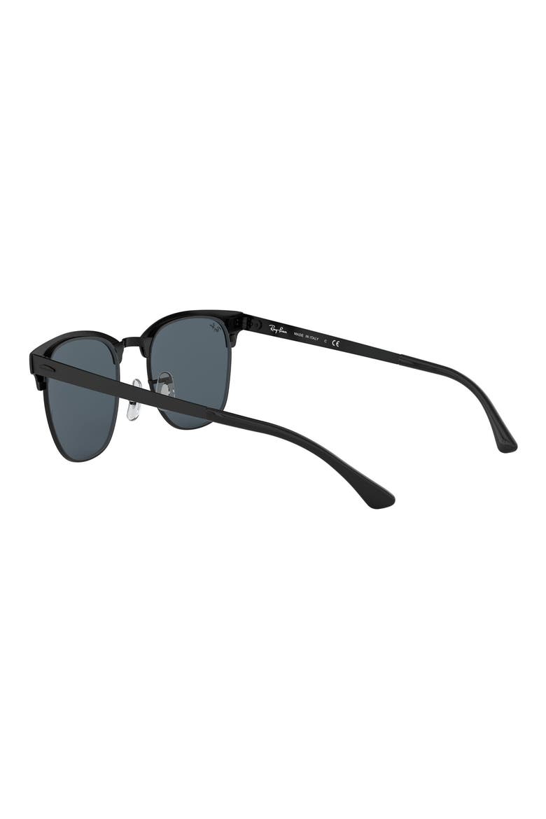 Clubmaster 51mm Sunglasses, Alternate, color, SHINY BLACK