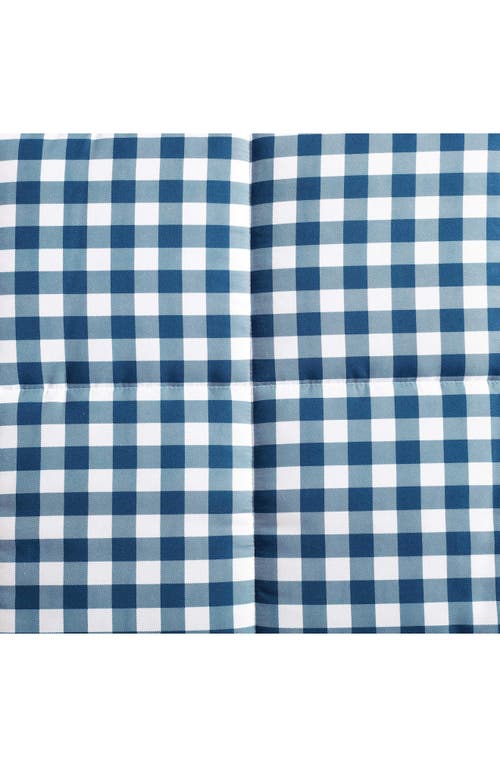 Eddie Bauer Preston Check Microfiber Comforter Set In White/cosmo Blue