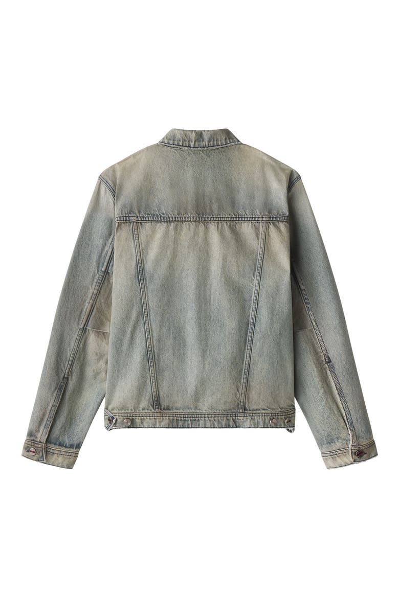 Oversize Denim Trucker Jacket, Alternate, color, VEGA