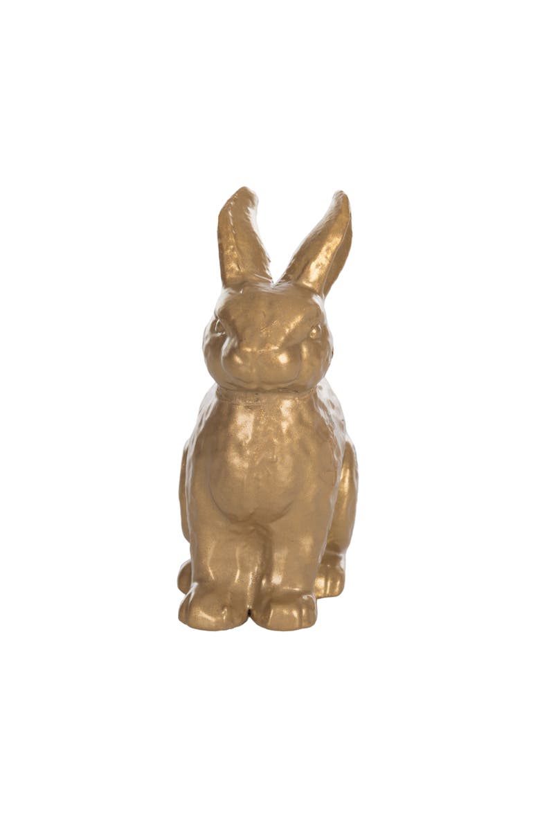 Transpac Iron Bunny Gold for Spring Home Decor, Alternate, color, Gold