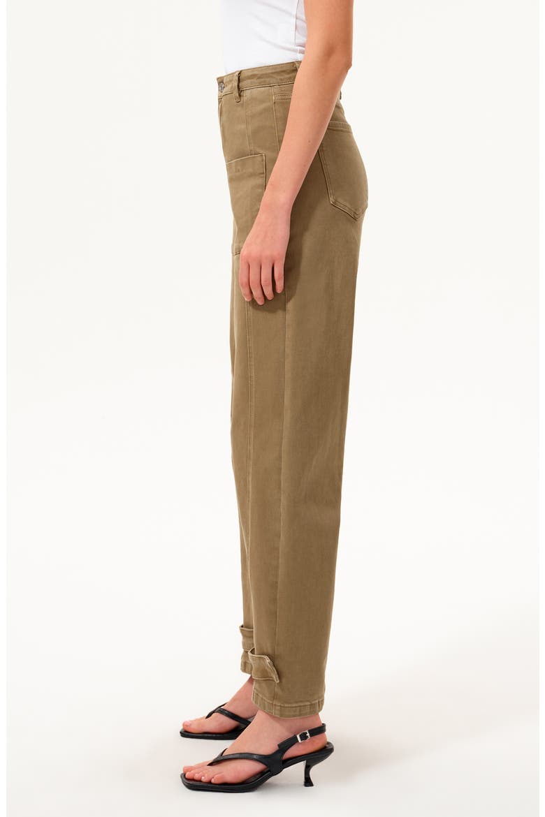 High Waist Patch Pocket Wide Leg Barrel Jeans, Alternate, color, KINETIC